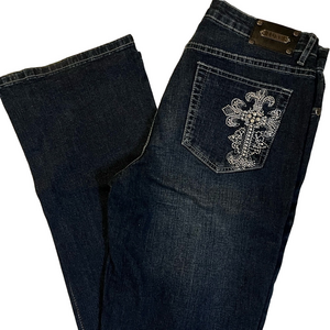 Tru Luxe Boot Cut Dark Blue Denim Jeans Size 8